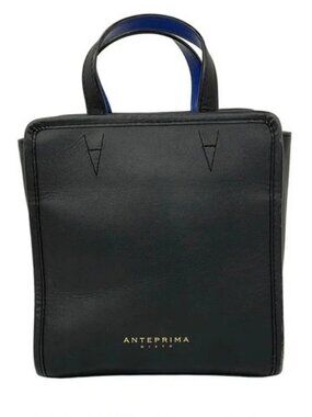 ANTEPRIMA MISTO Black Leather Tote Bag